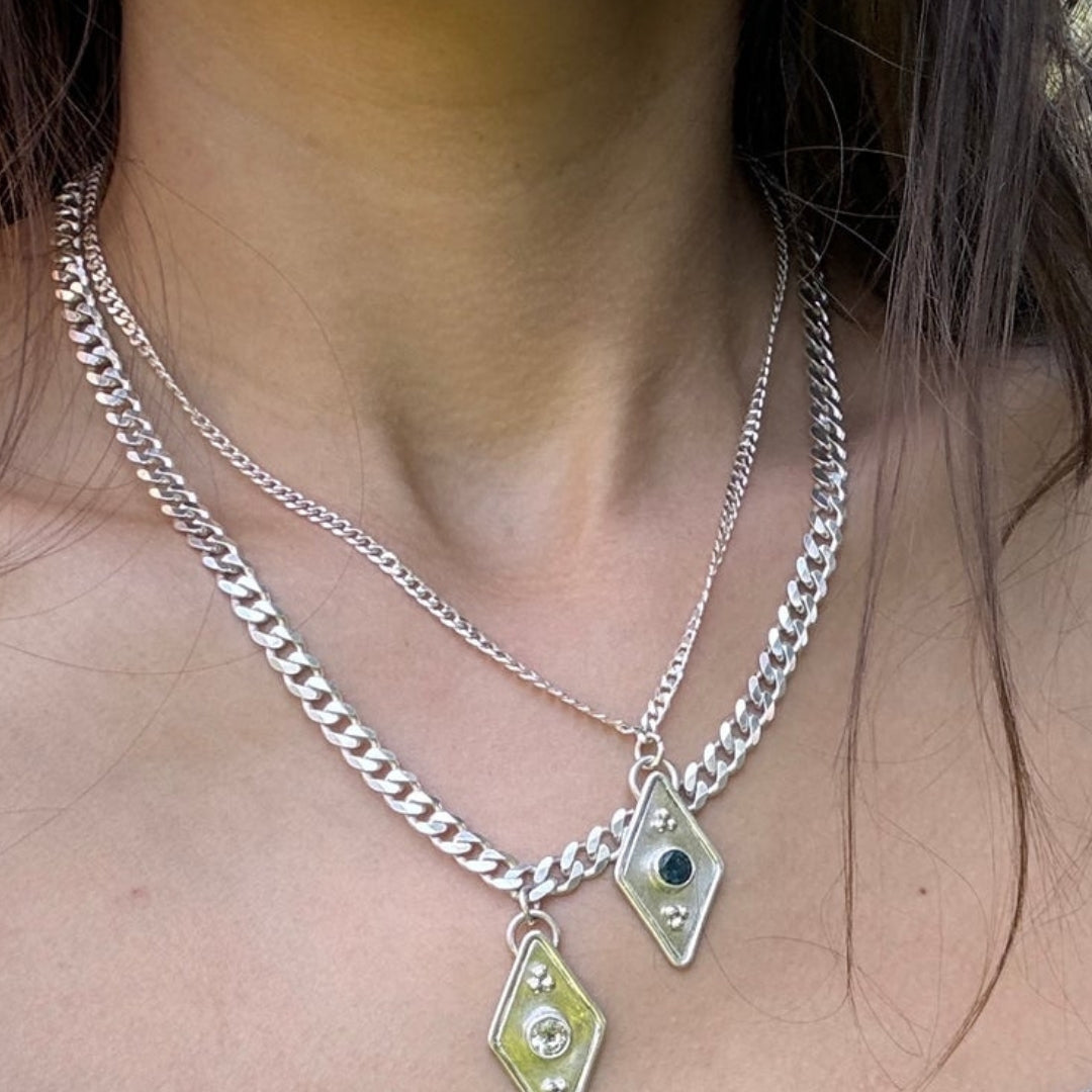 Sapphire Portal Necklace by Sydney Kay Jewelry