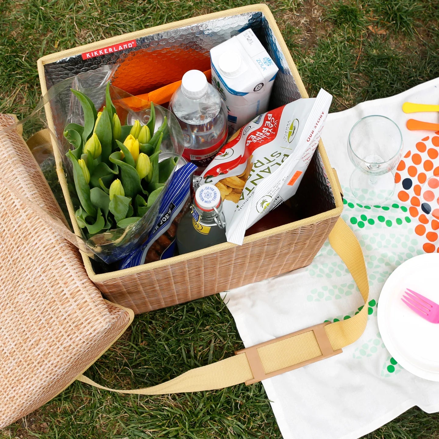Wicker Picnic Cooler Seat