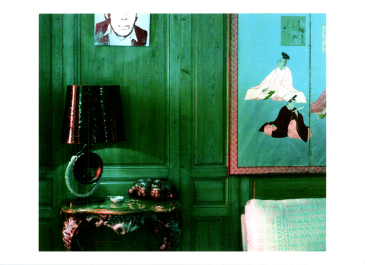 Three Sizes in Twelve Colors Postcard by Louise Lawler