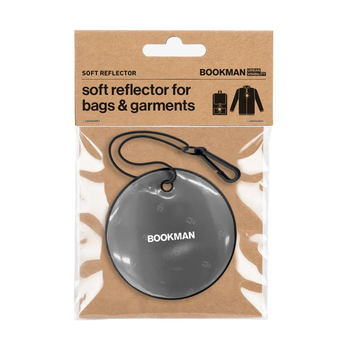 Hanging Reflector Circle Black by Bookman Urban Visibility