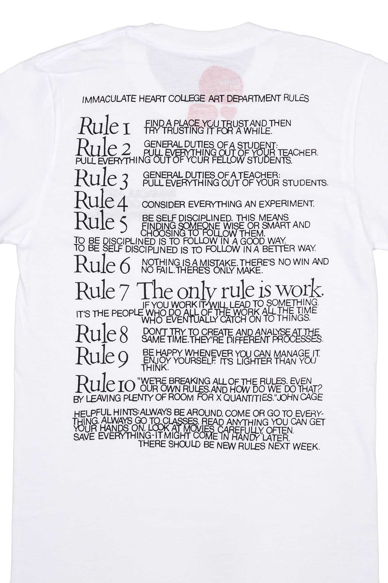 Corita Kent 10 Rules T-Shirt