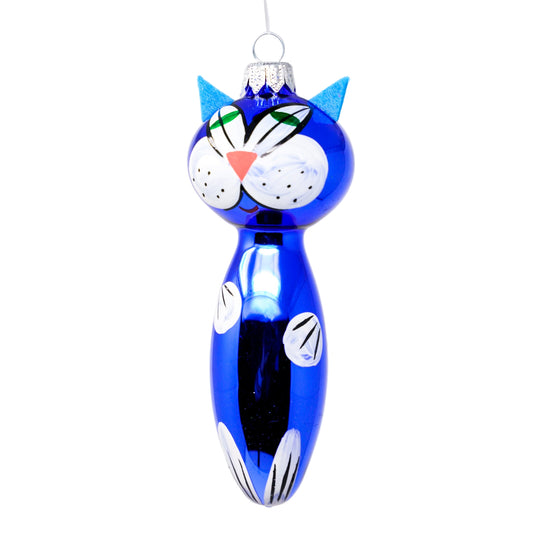 Glass Cat Ornament