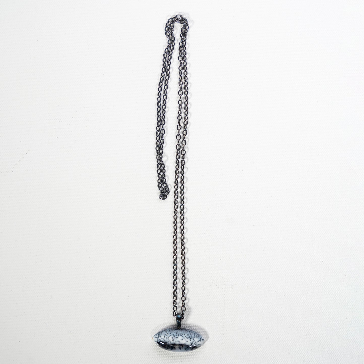 Monochrome Moss Agate Baby Love Necklace by Belmacz