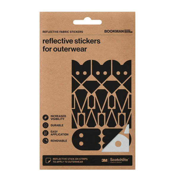 Reflective Fabric Stickers Adventure Silver by Bookman Urban Visibility
