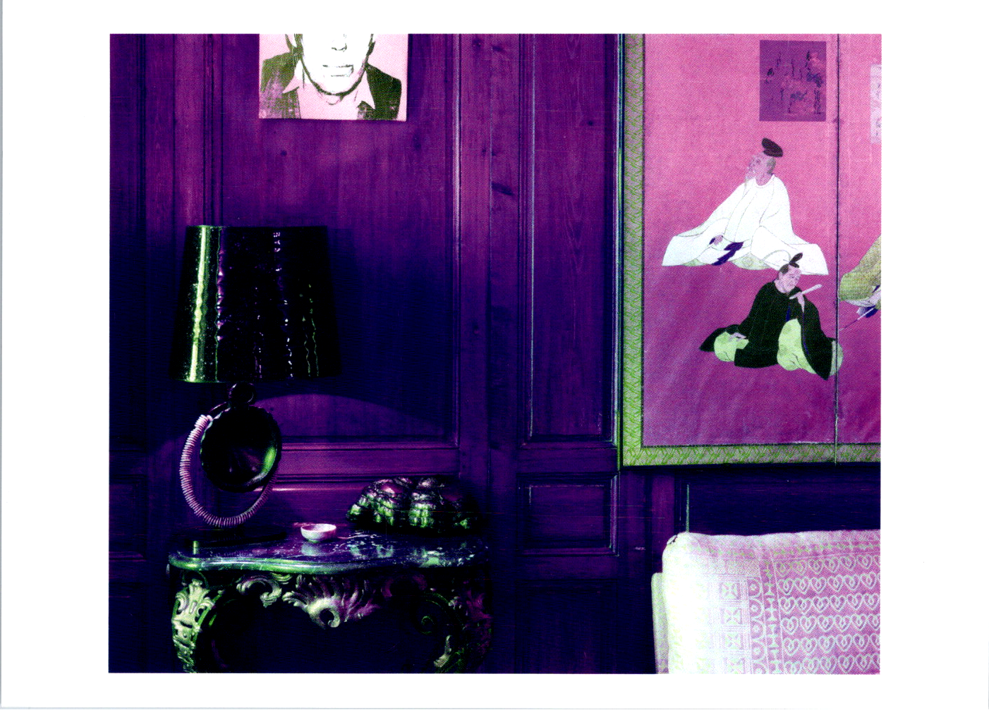 Three Sizes in Twelve Colors Postcard by Louise Lawler