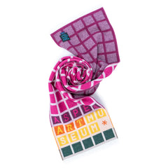 Lattice Façade Scarf in Pink Damson by Giles Round