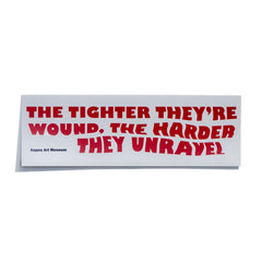 AAM x Urs Fischer: The Tighter They're Wound Car Sticker