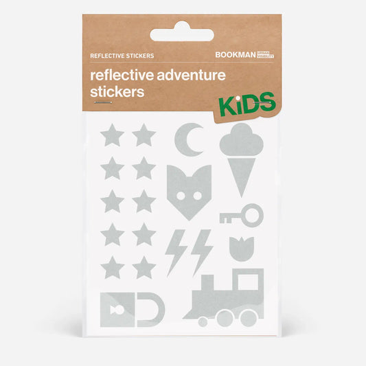 Kids Reflective Stickers Adventure White by Bookman Urban Visibility