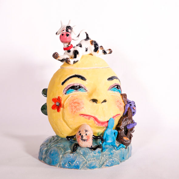Cow Over the Moon Jar by Sharif Farrag