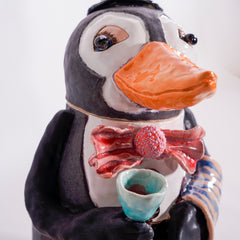 Polite Penguin Jar by Sharif Farrag