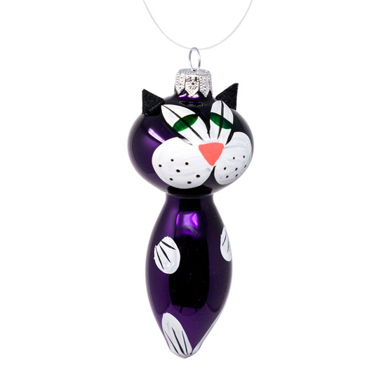 Glass Cat Ornament