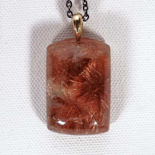 Rutilated Quartz Baby Love Neckace by Belmacz