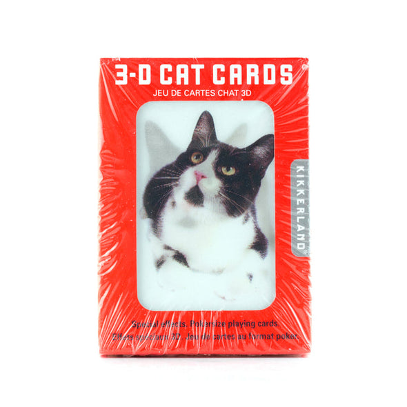 Cat 3-D Pet Playing Cards by Kikkerland