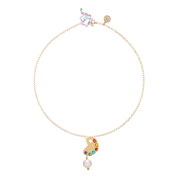 Paint Palette Necklace by Susan Alexandra jewelry