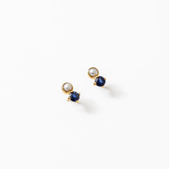 Paige Earrings in Blue and Gold by Wolf Circus