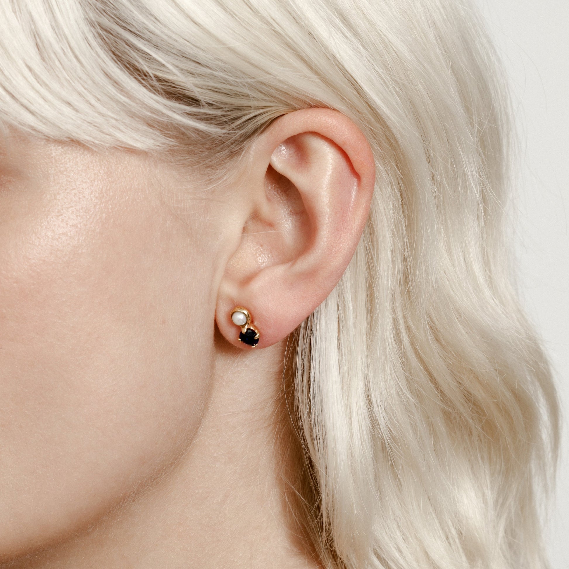 Paige Earrings in Blue and Gold by Wolf Circus